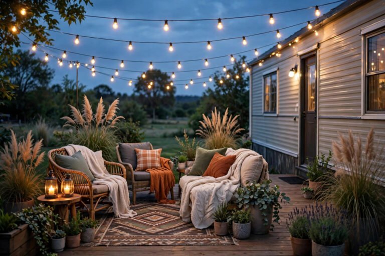 How to Create a Cozy Outdoor Space for Your Mobile Home on a Budget