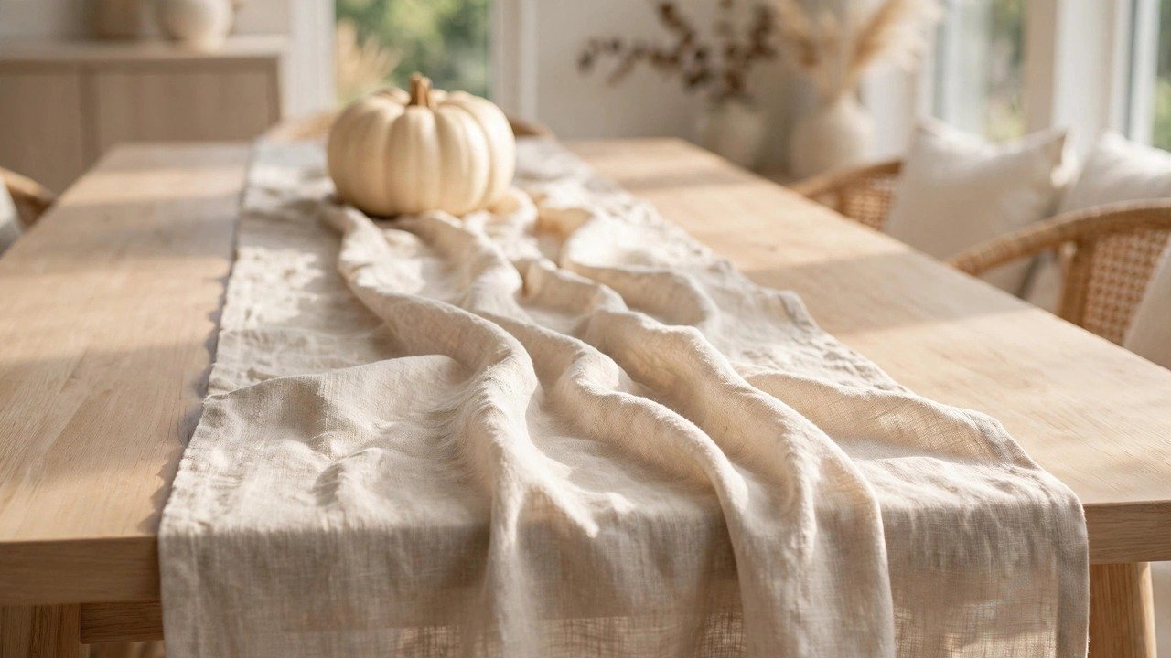 The Beige Linen Runner, Laid First