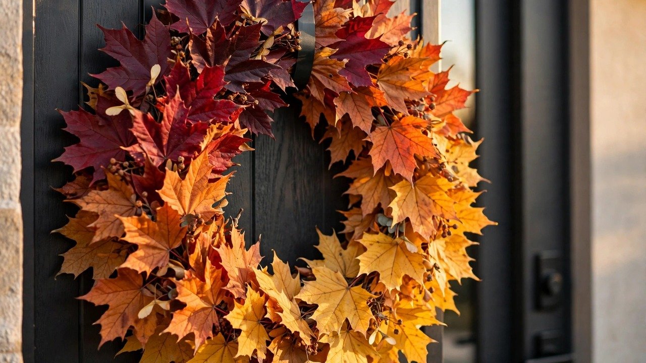 Sunset Ombre Maple Leaf Ring