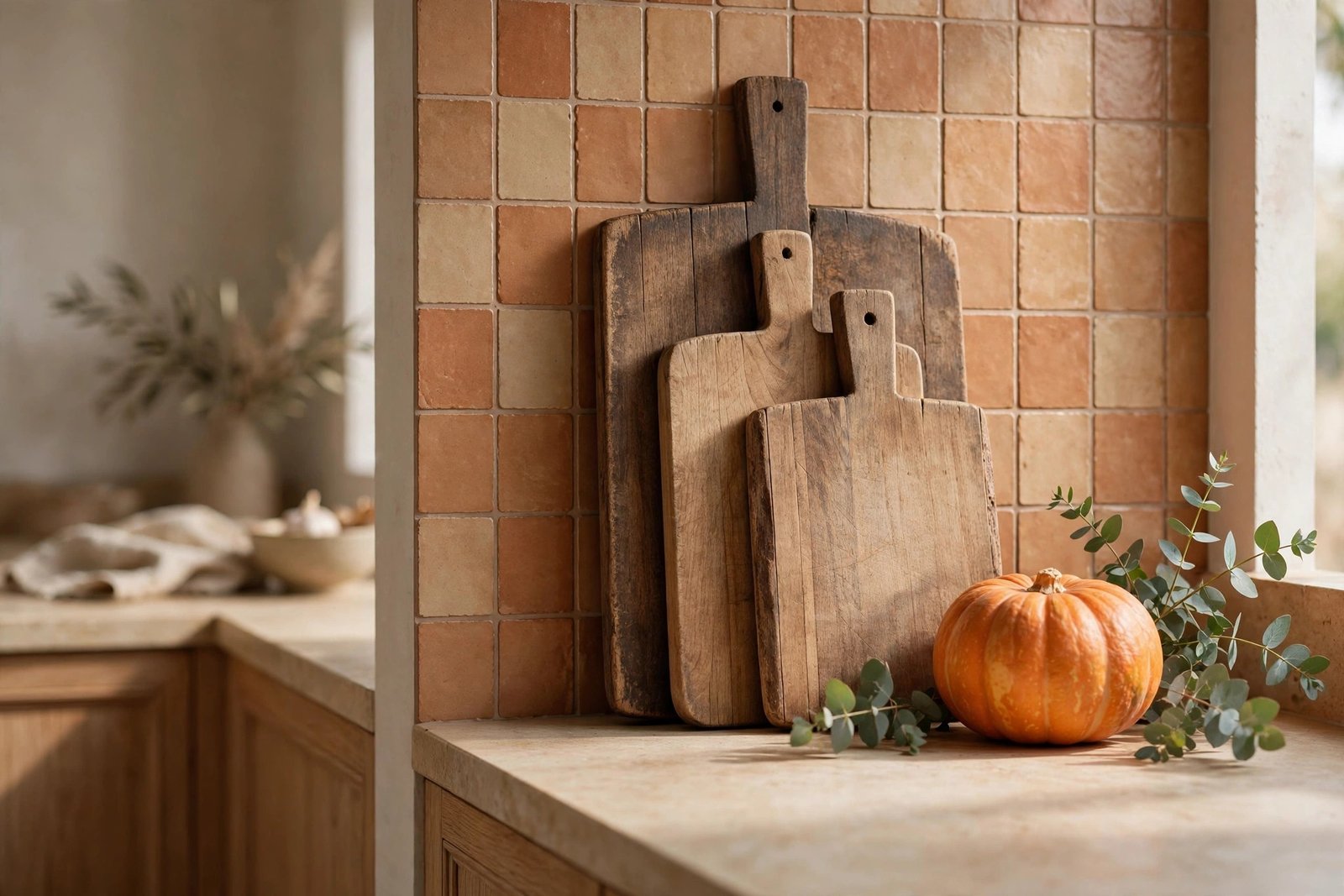 Rustic Cutting Board Display