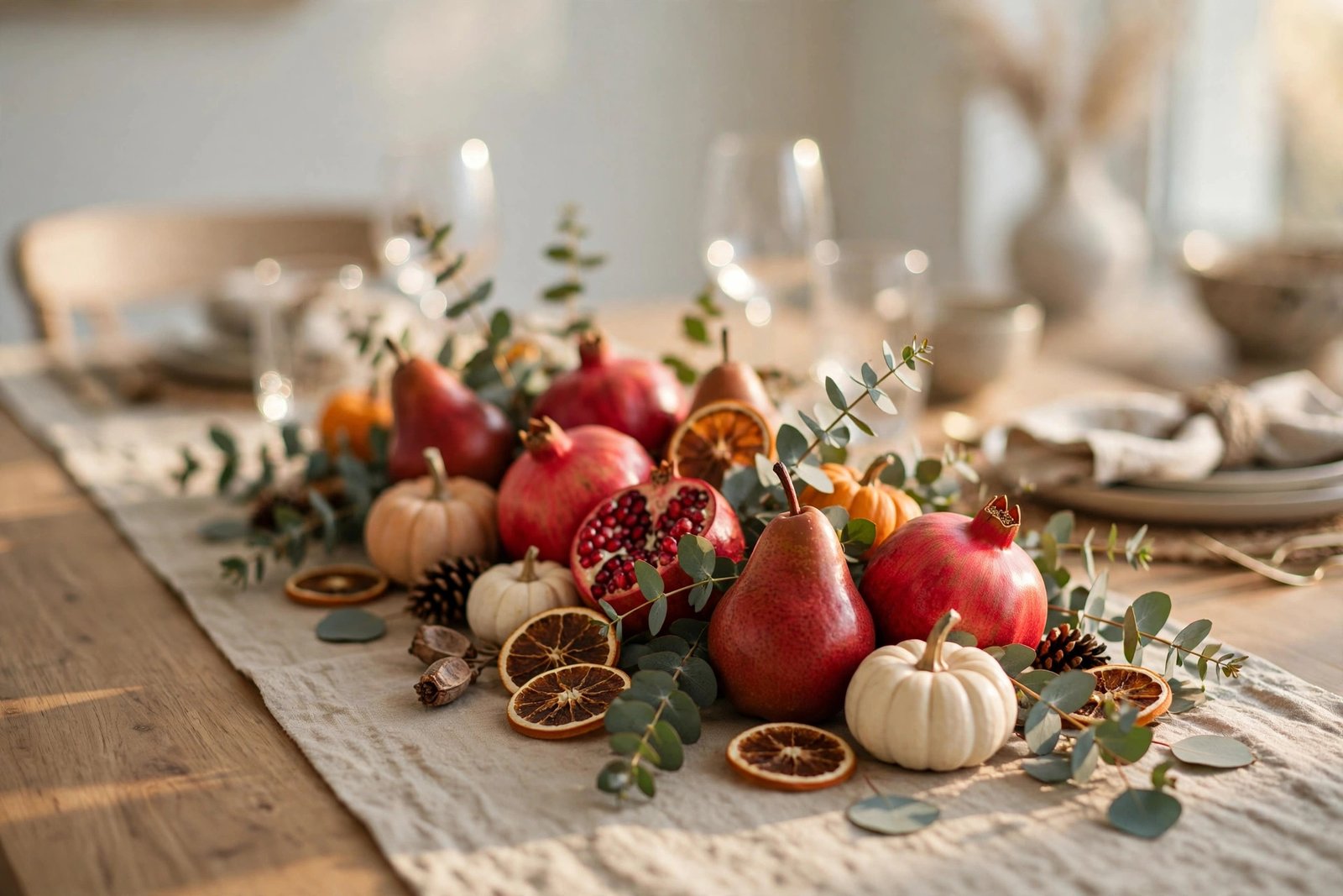 Pears and Pomegranates in the Centerpiece