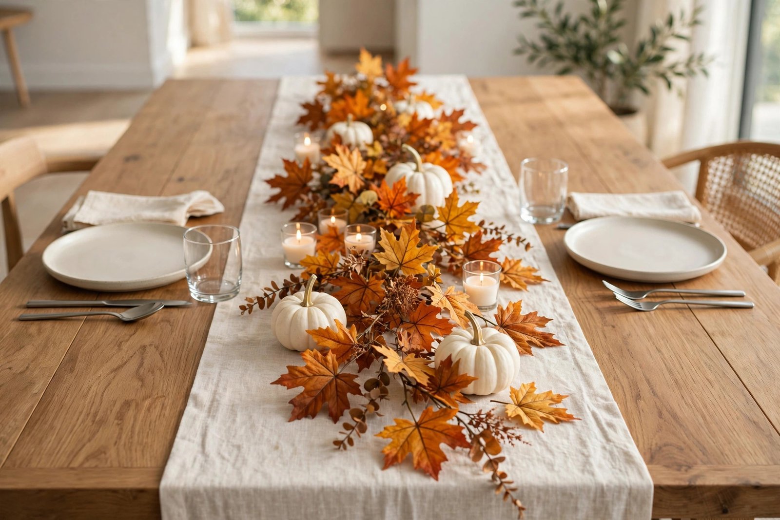 A Runner of Trailing Autumn Leaves