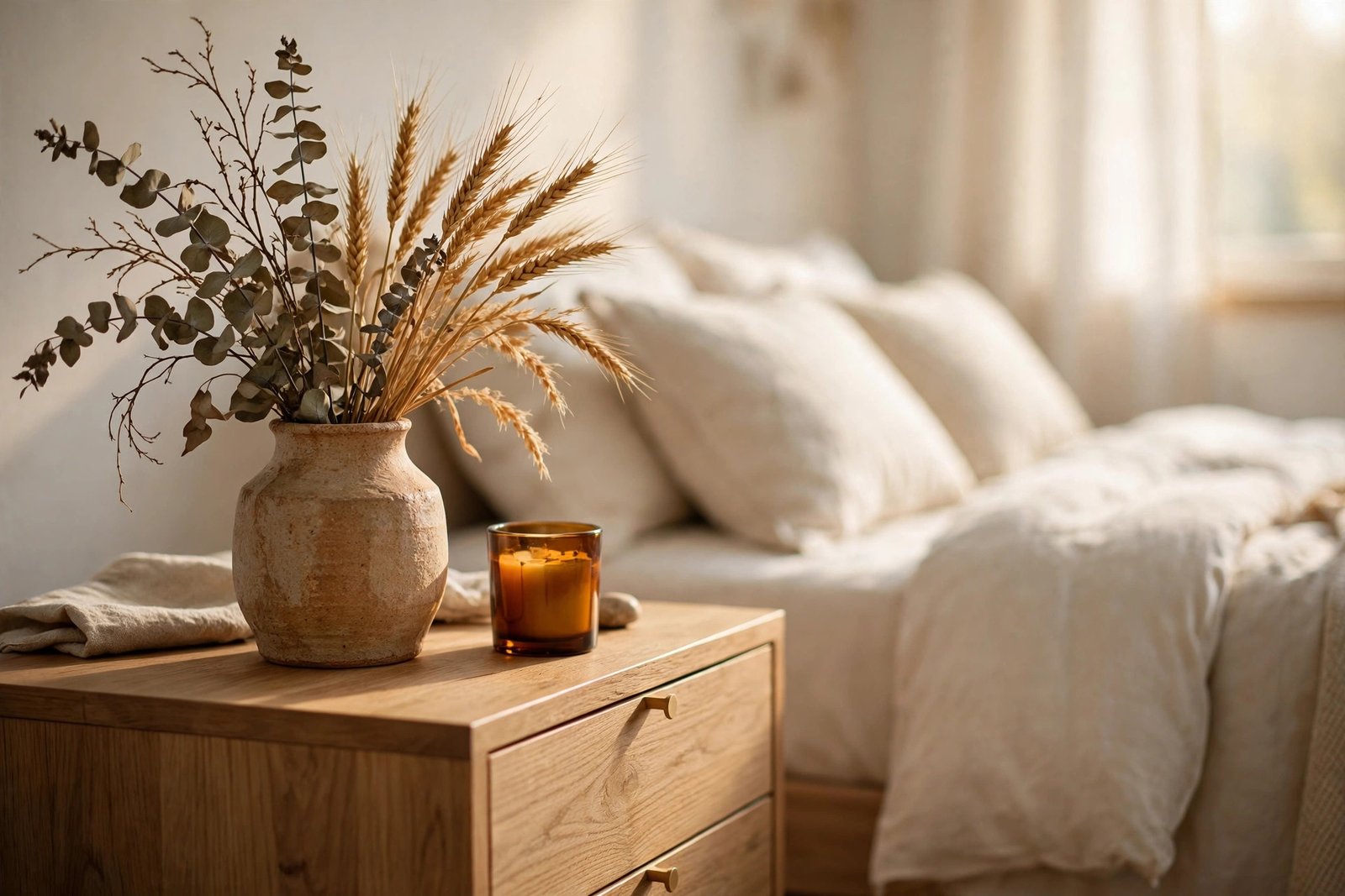 Style Eucalyptus and Wheat in One Vase