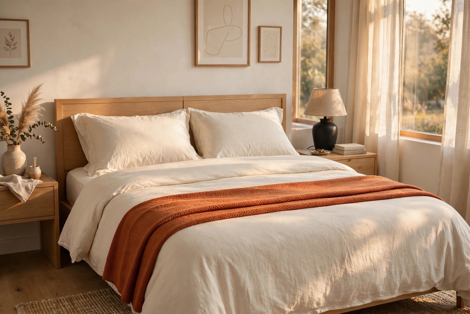 Fold In a Terracotta Throw