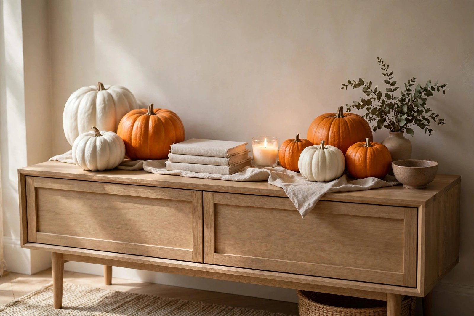 Layered Faux Pumpkin Vignettes