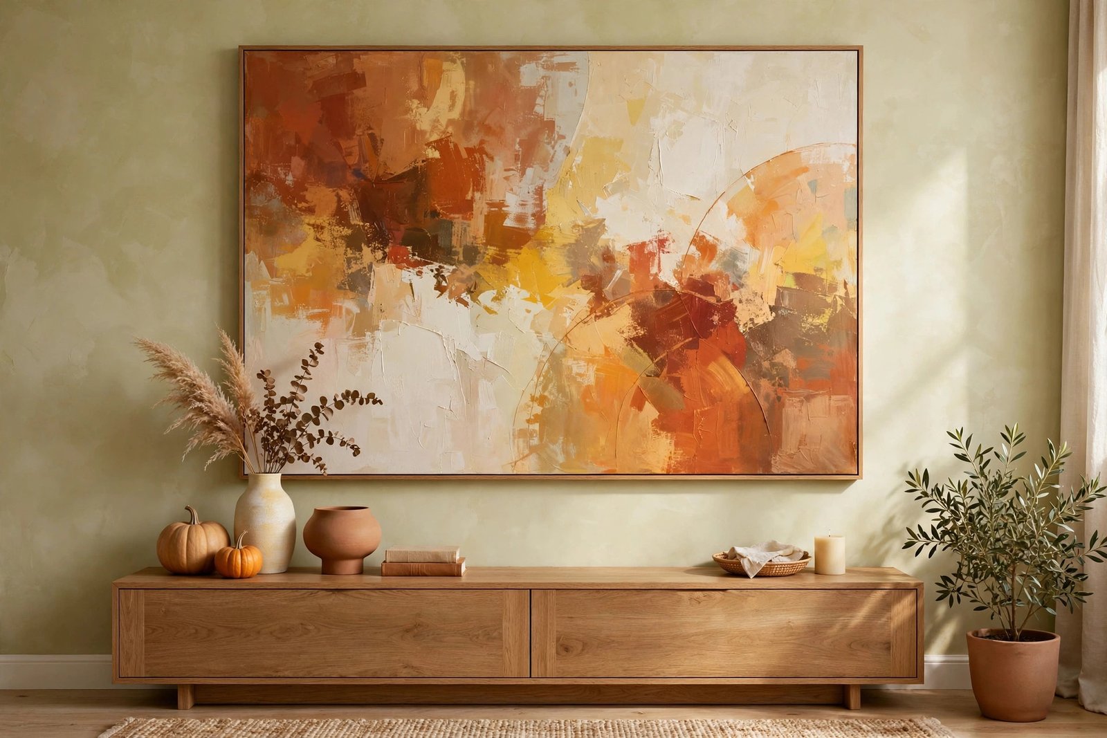 Oversized Art in Autumn Hues