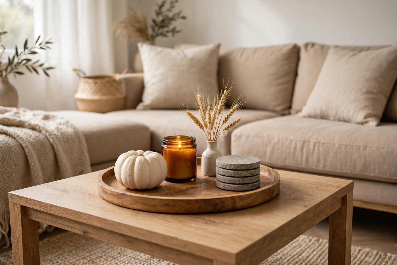 Wooden Tray Coffee Table Styling