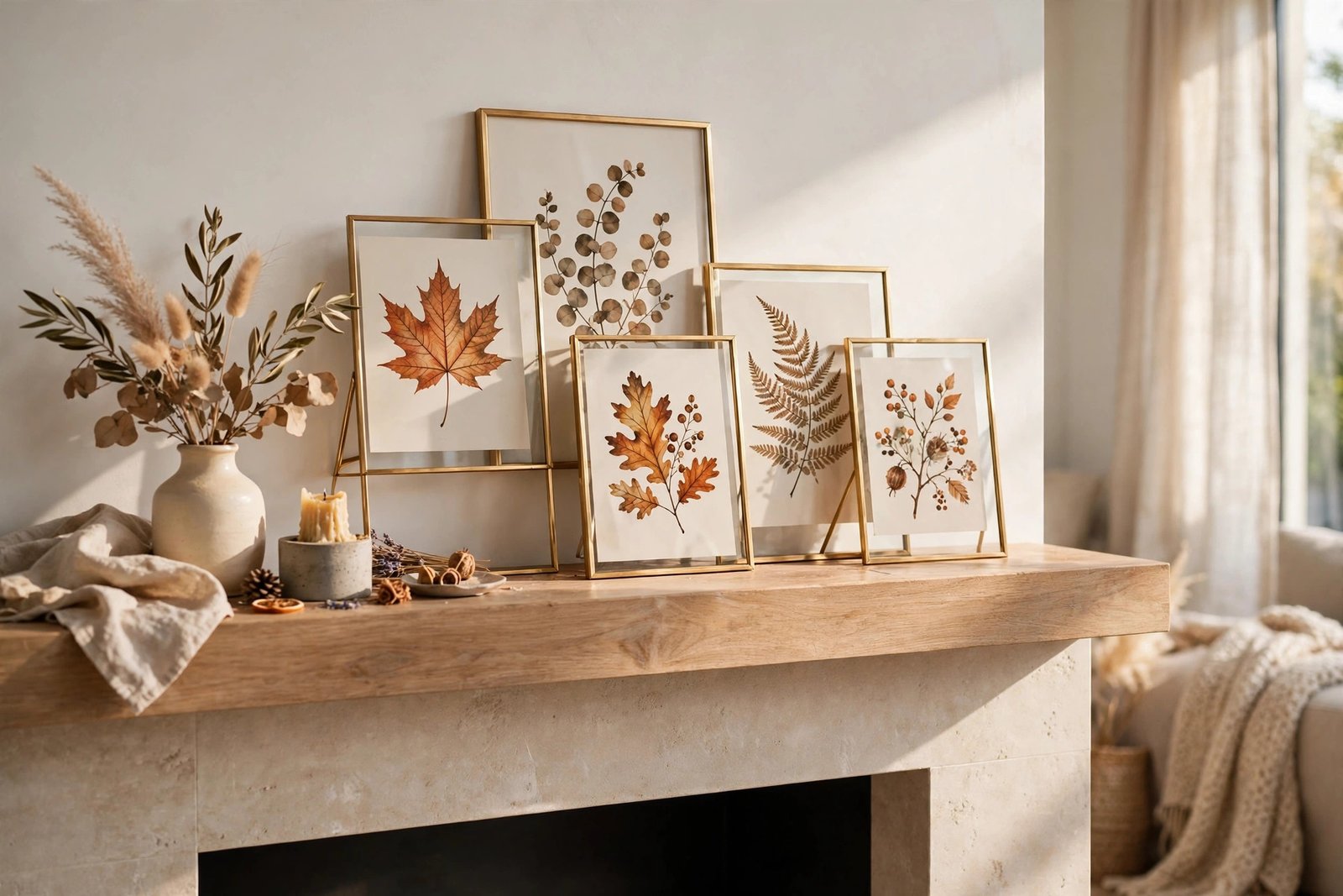 Layered Framed Autumn Prints