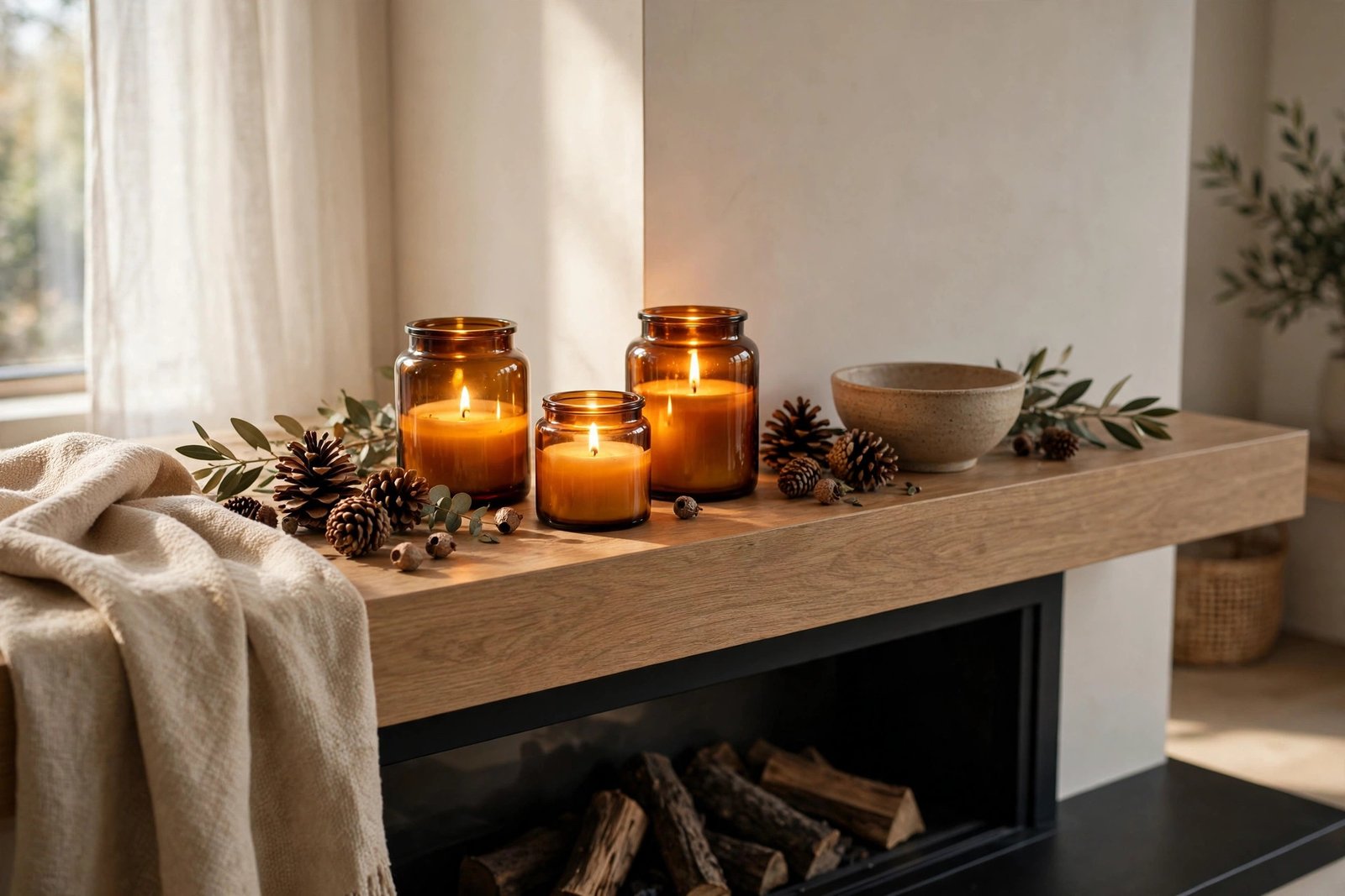 Amber Glass Candles That Smell Like Fall