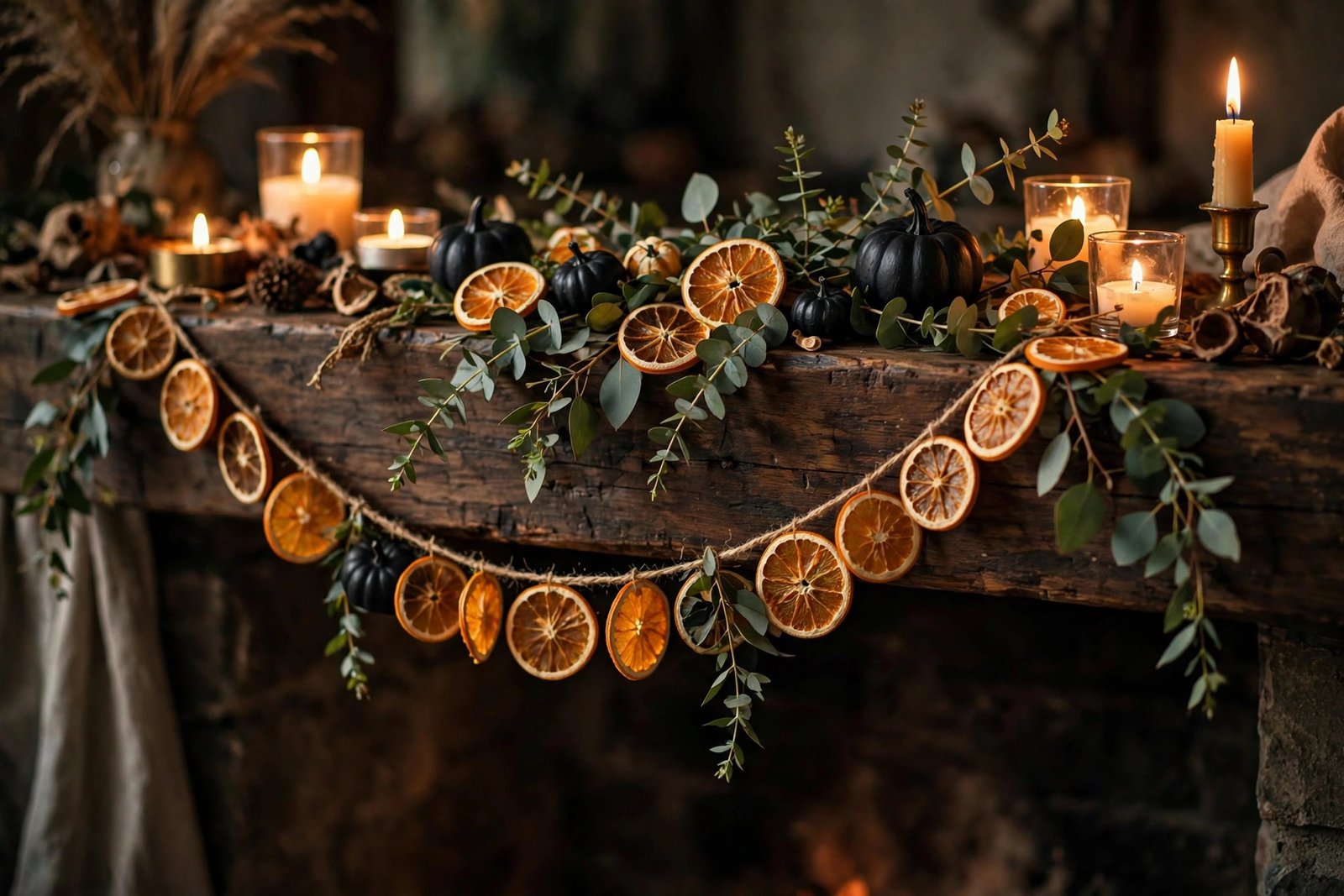 Dried Citrus and Eucalyptus Garland
