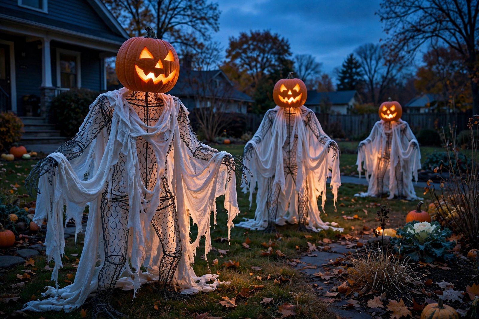 Pumpkin-Headed Ghosts
