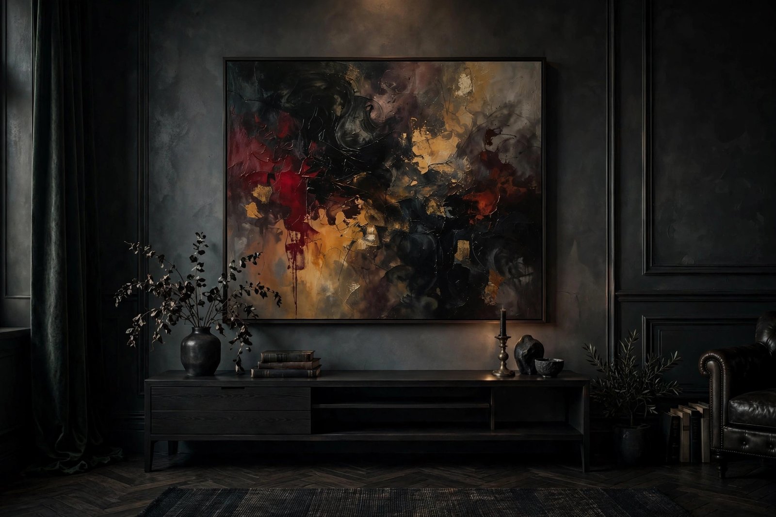Oversized Moody Abstract Art