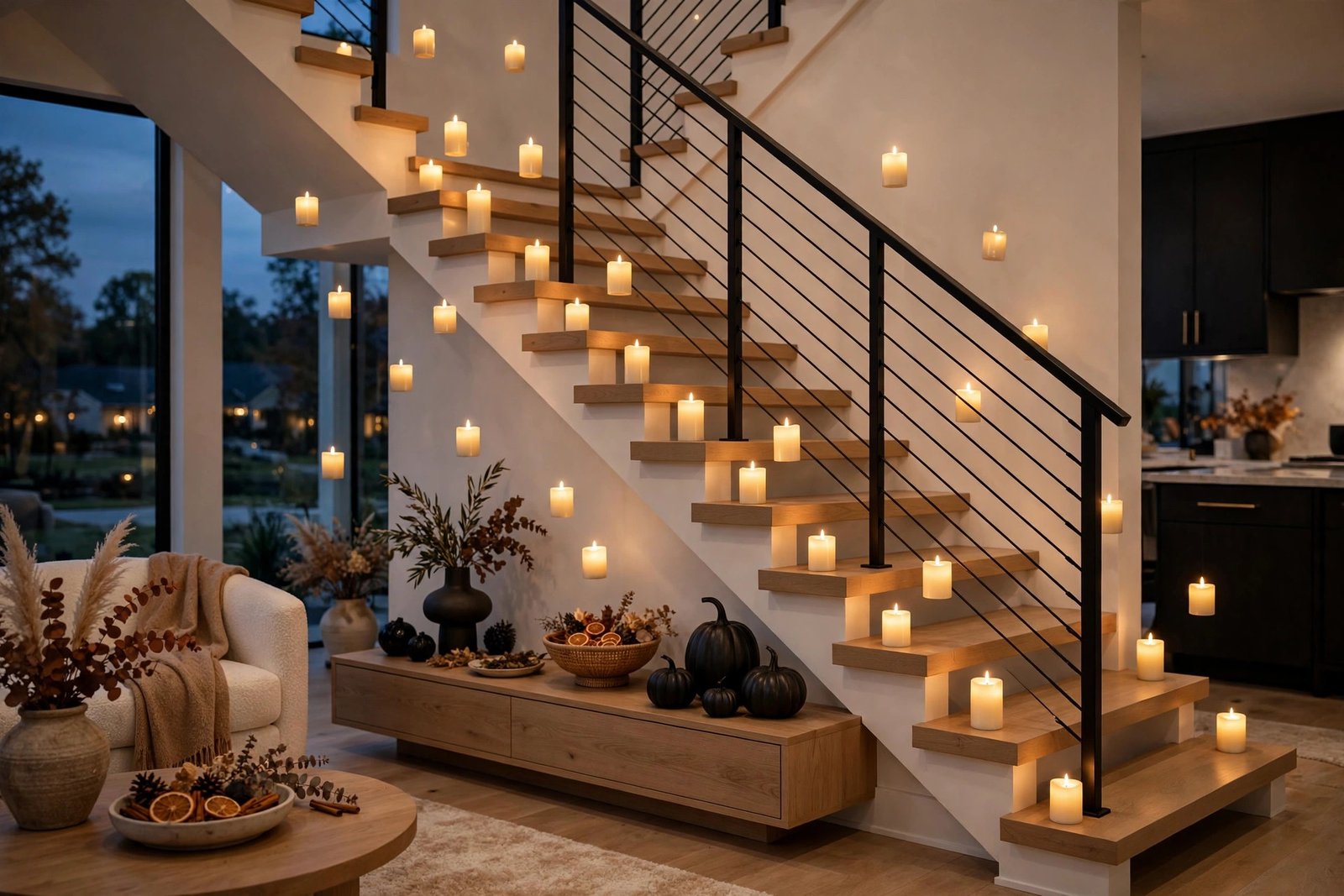 A Staircase of Floating Candles