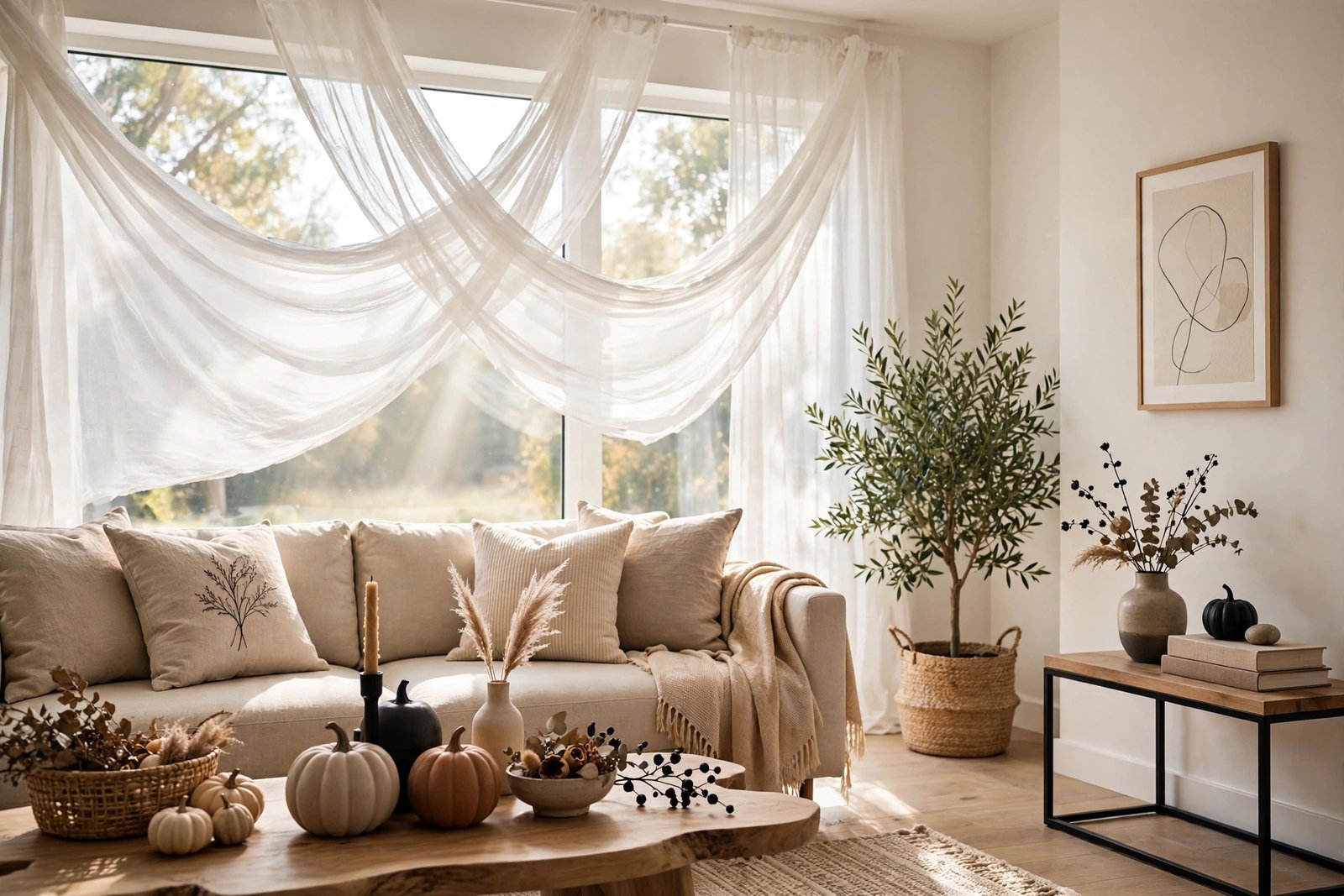 Flowing Linen Drapes