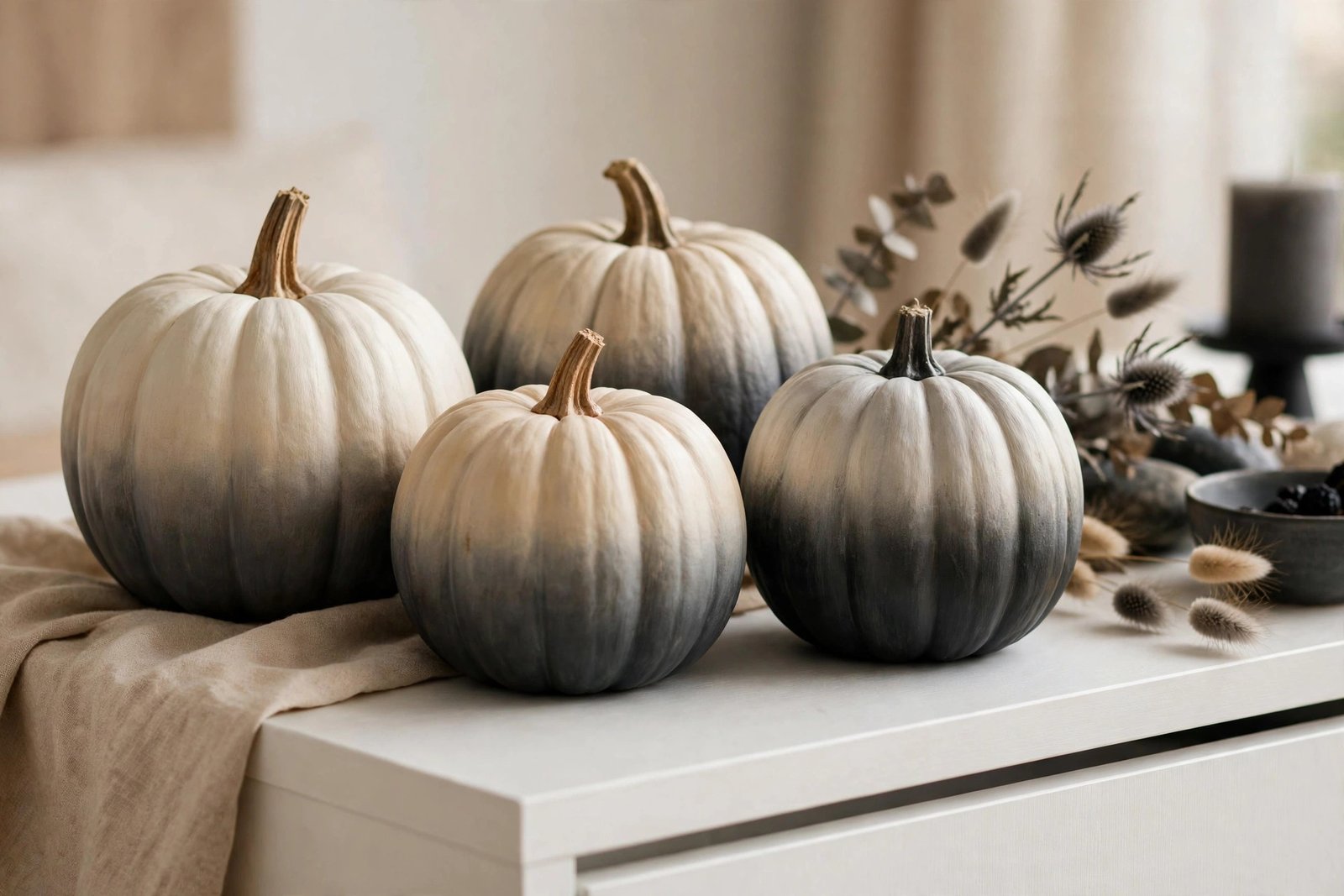 Ombré Painted Pumpkins