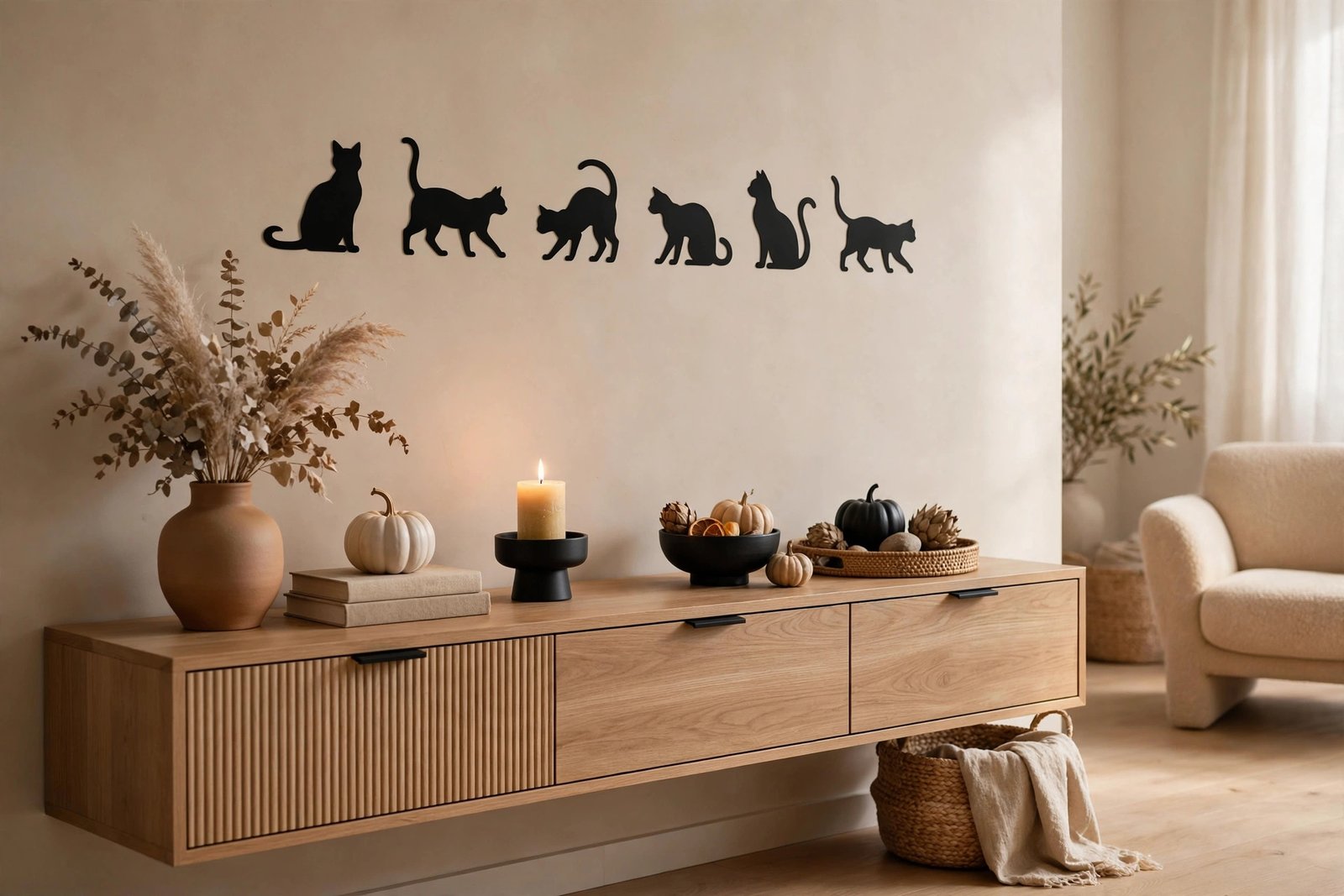 Sleek Black Cat Silhouettes