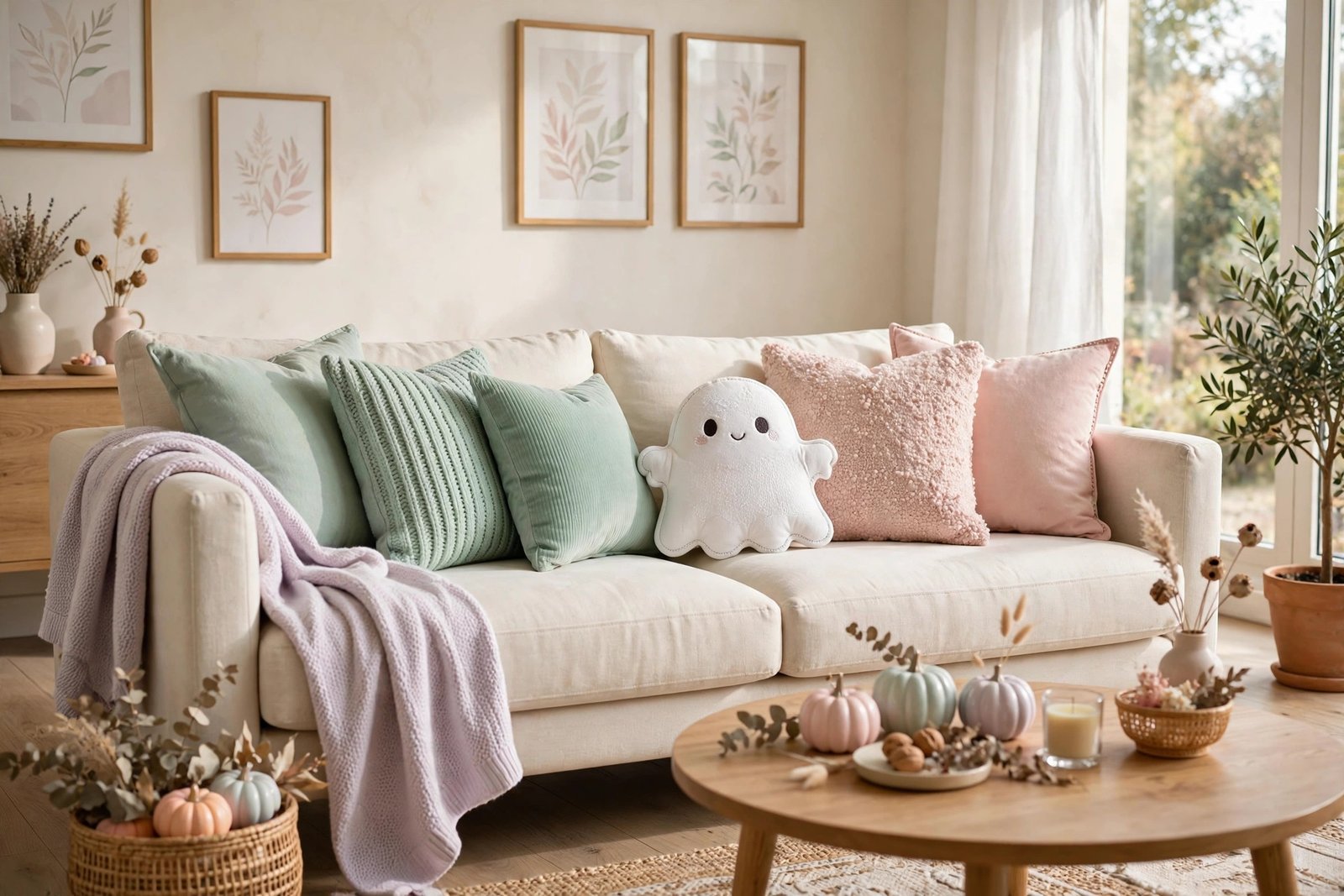 Mint and Blush Cozy Couch Styling