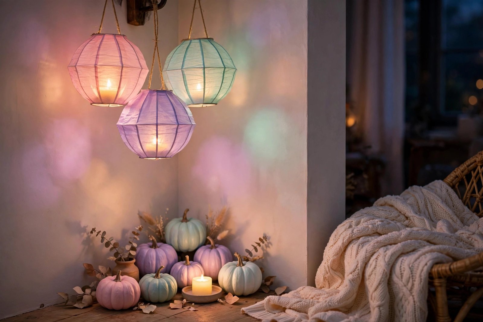Pastel Lantern Glow-Up Corner