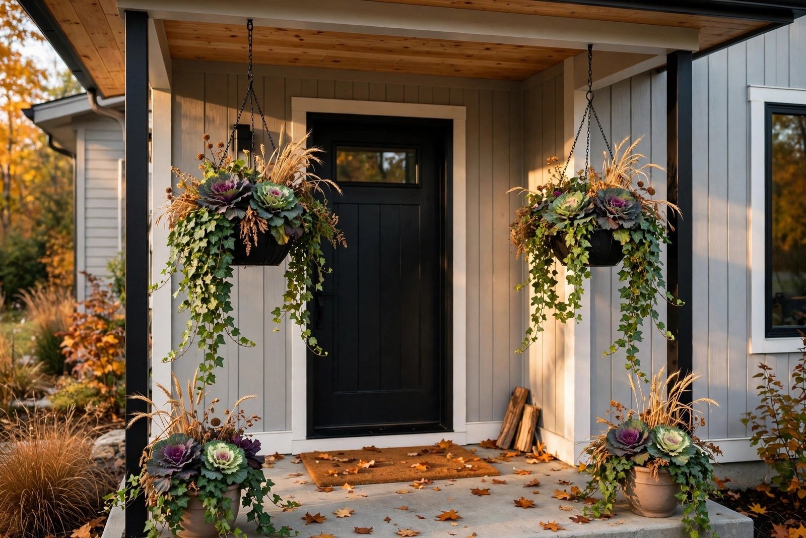 Hanging Planters, Fall Edition