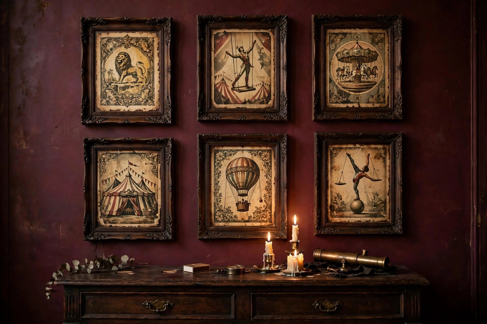 A Vintage Sideshow Poster Gallery Wall