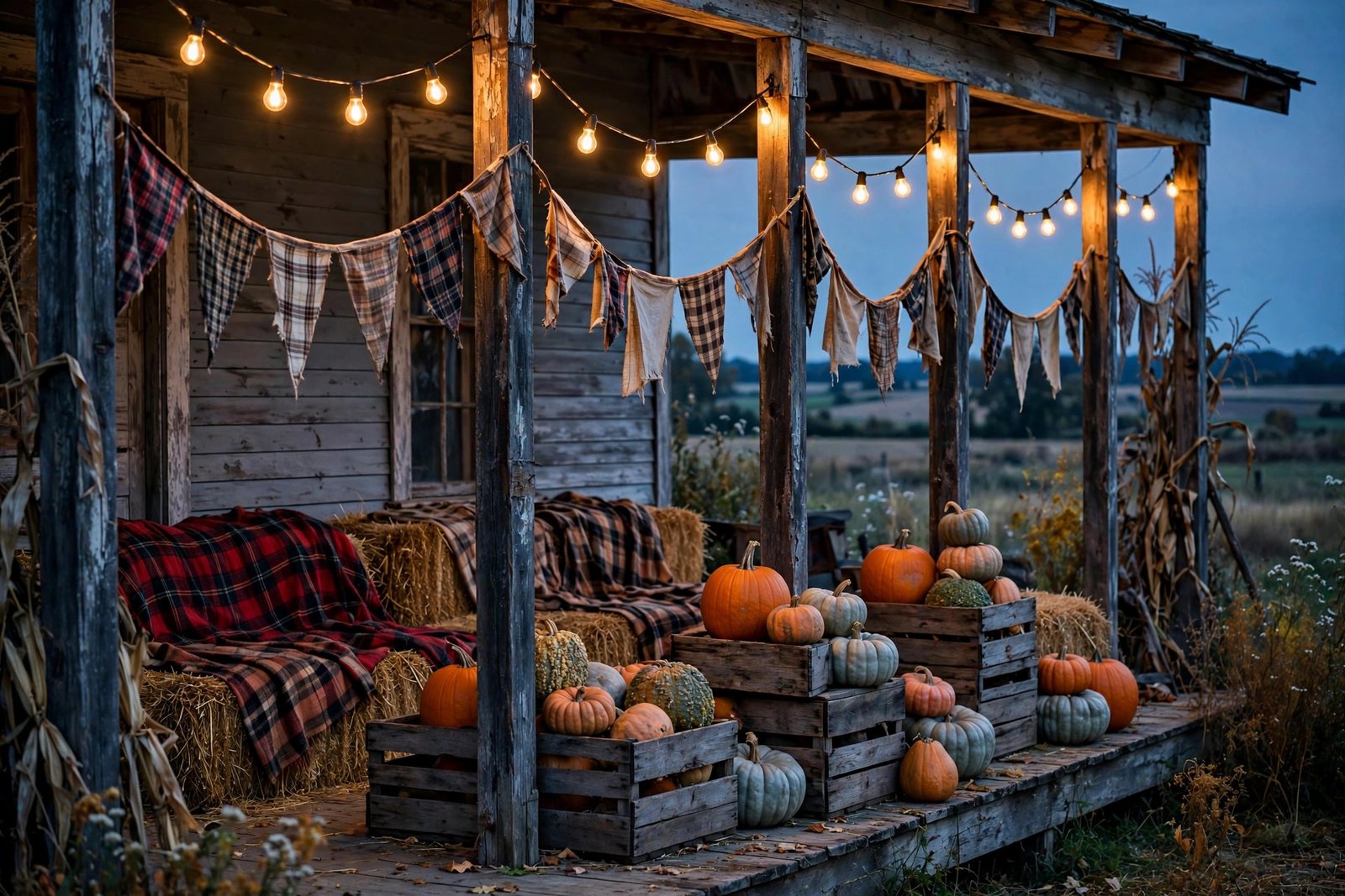 Hay Bale Porch Seating