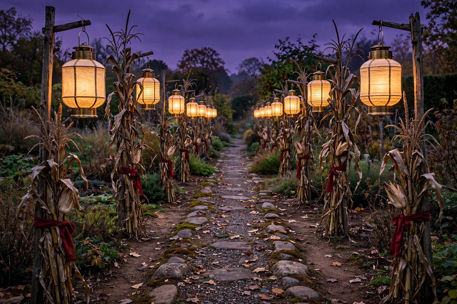A Lantern-Lit Midway Pathway